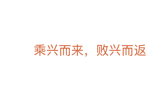 乘兴而来,败兴而返