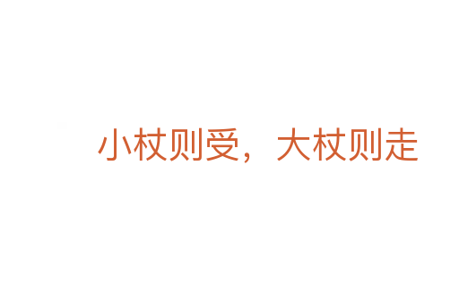 小杖则受,大杖则走